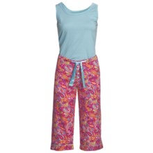 Frankie & Johnny Paisley Tank Top and Capris Pajamas (For Women) in Red/Blue - Closeouts