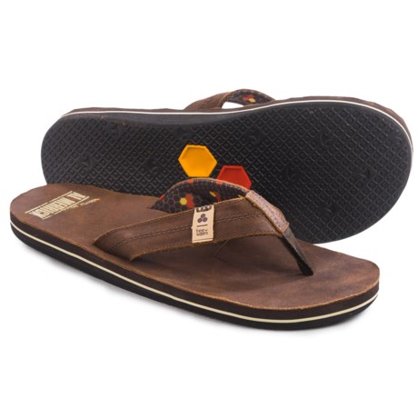 Freewaters Channel Islands Flip Flops Leather For Men