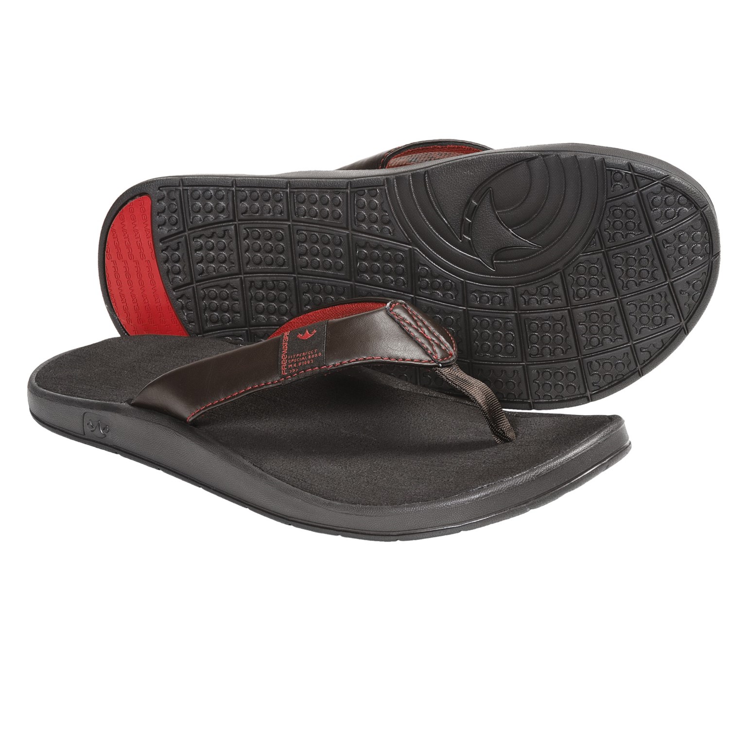 Freewaters Cruz Control Sandals - Flip-Flops (For Men) in BrownRed