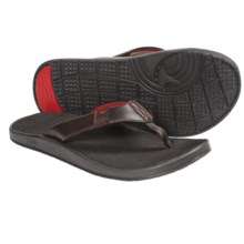 Freewaters Cruz Control Sandals - Flip-Flops (For Men) in Brown/Red - Closeouts