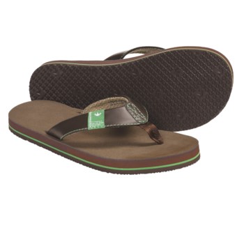 Freewaters Soul Train Sandals - Flip-Flops (For Men) in Brown/Green