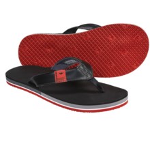 Freewaters The Dude Sandals - Flip-Flops (For Men) in Black/Red - Closeouts