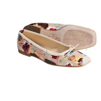 French Sole FS/NY Flat Shoes - Snip Art Print (For Women) in Poppy