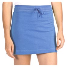 French Terry Athletic Skirt - Stretch Cotton (For Women) in Blue - 2nds