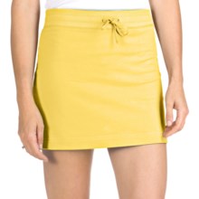 French Terry Athletic Skirt - Stretch Cotton (For Women) in Yellow - 2nds