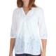 Fresco by Nomadic Traders Embroidered Springtime Shirt - 3/4 Sleeve (For Women)