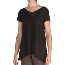 Fresco by Nomadic Traders Handkerchief Shirt - Short Sleeve (For Women) in Black - Closeouts
