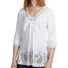 Fresco by Nomadic Traders Olivia Shirt - Long Sleeve (For Women) in White/Fennel - Closeouts