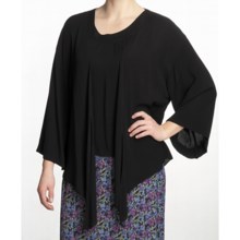 Fresco by Nomadic Traders Yoshi Shirt - Crinkle Rayon, 3/4 Sleeve (For Women) in Black - Closeouts