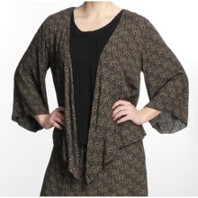 Fresco by Nomadic Traders Yoshi Shirt - Crinkle Rayon, 3/4 Sleeve (For Women) in Wheat Prism - Closeouts