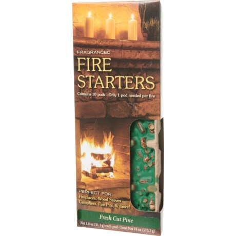 Northern Lights Fresh Cut Pine Fragranced Fire Starter Pods - 10-Piece - FRESH CUT PINE ( )