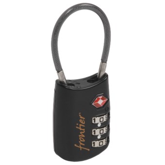 Frontier Cable Lock Luggage Lock in Black