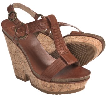 Frye Braylin Artisanal T-Strap Sandals - Leather (For Women) in Cognac