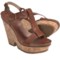 Frye Braylin Artisanal T-Strap Sandals - Leather (For Women) in Cognac