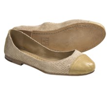 Frye Carson Cap Toe Ballet Shoes - Leather (For Women) in Banana - Closeouts