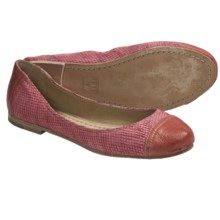 Frye Carson Cap Toe Ballet Shoes - Leather (For Women) in Coral - Closeouts