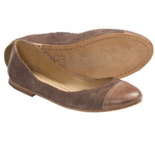 Frye Carson Cap Toe Ballet Shoes - Leather (For Women) in Light Brown - Closeouts