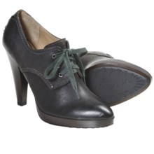 Frye Harlow Oxford Shoes - Oiled Leather, Platform (For Women) in Charcoal - Closeouts