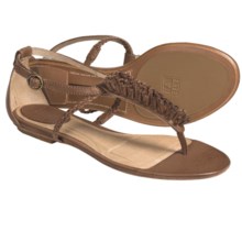 Frye Laurel Flower T-Strap Sandals - Leather (For Women) in Tan - Closeouts