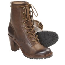 Frye Lucy Boots - Leather, Lace-Ups (For Women) in Tan - Closeouts