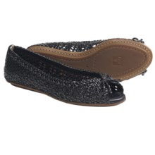 Frye Malorie Woven Peep-Toe Shoes (For Women) in Black - Closeouts