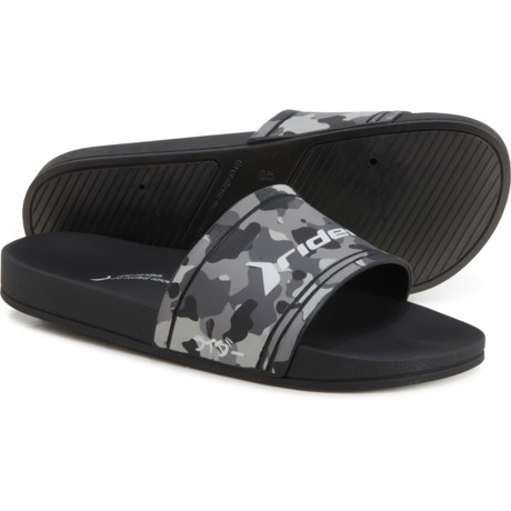 RIDER Full Camo Slide Sandals (For Men) - BLACK/GREY (11 )