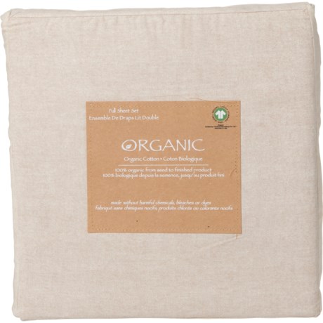 Organic Full Cotton Softened Chambray Sheet Set - SILVER CLOUD CHAMBRAY ( )