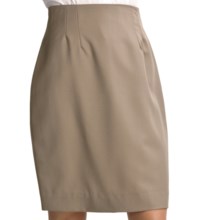 Gabriella Molinari Short Skirt - Worsted Wool (For Petite Women) in Taupe - Closeouts