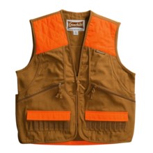 Game Hide Cotton Duck Upland Vest (For Men) in Brown/Blaze Orange - Closeouts