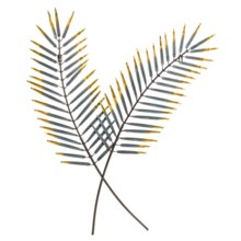 Gardman Palm Leaf Wall Art - Steel in See Photo - Closeouts