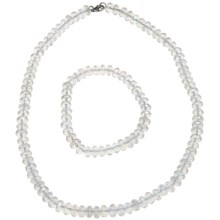 Gemstar Czech Crystal Rondelle Necklace - Matching Bracelet in Clear - Closeouts