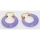 Gemstar Dyed Lavender Quartz Hoop Earrings