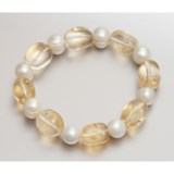 Gemstar Freshwater Pearl and Gemstone Bracelet - Stretch