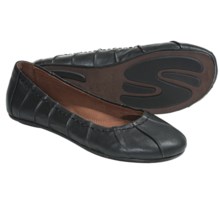 Gentle Souls Bay Lily Flats - Leather (For Women) in Black - Closeouts