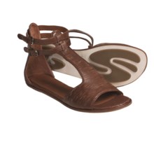 Gentle Souls Bistro Leather Sandals (For Women) in Wood - Closeouts