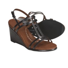 Gentle Souls by Kenneth Cole Gabels Wedge Sandals - Leather (For Women) in Black - Closeouts