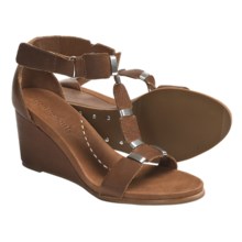Gentle Souls Hey Gabe T-Strap Sandals - Leather (For Women) in Cigaro - Closeouts