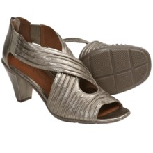 Gentle Souls Osaka Rama Sandals - Leather (For Women) in Pewter Metallic - Closeouts
