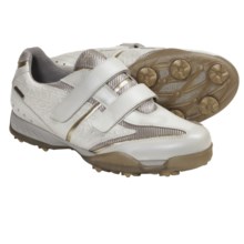 Geox Fusion Tweak Golf Shoes - Waterproof (For Women) in White/Gold - Closeouts