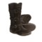 Geox Jr. Penelos Boots - Suede (For Little Girls) in Dark Brown