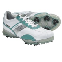 Geox Protech Flair Golf Shoes - Waterproof (For Women) in White/Turquoise - Closeouts