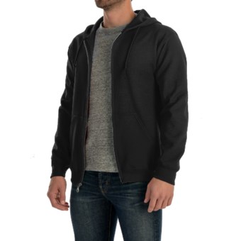 Gildan 7.5 oz. 50/50 Hoodie Sweatshirt - Zip (For Men and Women) in Black