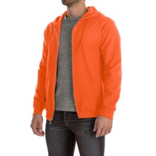 Gildan 7.5 oz. 50/50 Hoodie Sweatshirt - Zip (For Men and Women) in Blaze Orange - 2nds