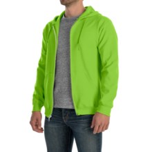 Gildan 7.5 oz. 50/50 Hoodie Sweatshirt - Zip (For Men and Women) in Fluorescent Yellow - 2nds
