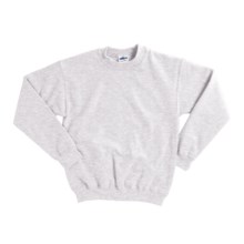 Gildan 7.75 oz. Cotton Sweatshirt - Crew Neck (For Youth) in Light Grey Heather - 2nds
