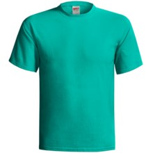 Gildan Cotton T-Shirt - 6.1 oz., Short Sleeve (For Men and Women) in Teal - 2nds
