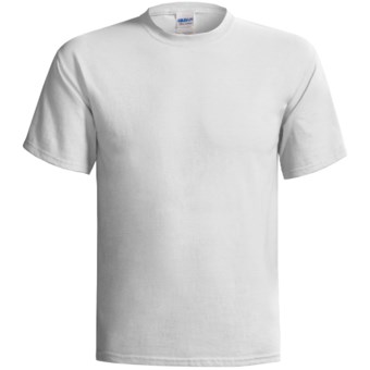 Gildan Cotton T-Shirt - 6.1 oz., Short Sleeve (For Men and Women) in White