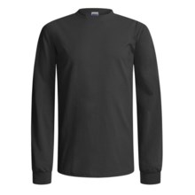Gildan Crew Shirt - Long Sleeve (For Men and Women) in Black - 2nds