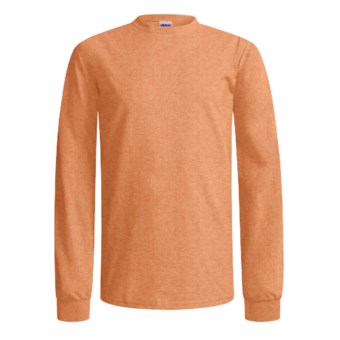 Gildan Crew Shirt - Long Sleeve (For Men and Women) in Burnt Orange