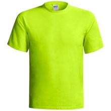 Gildan T-Shirt - Short Sleeve (For Men and Women) in Florescent Yellow - 2nds